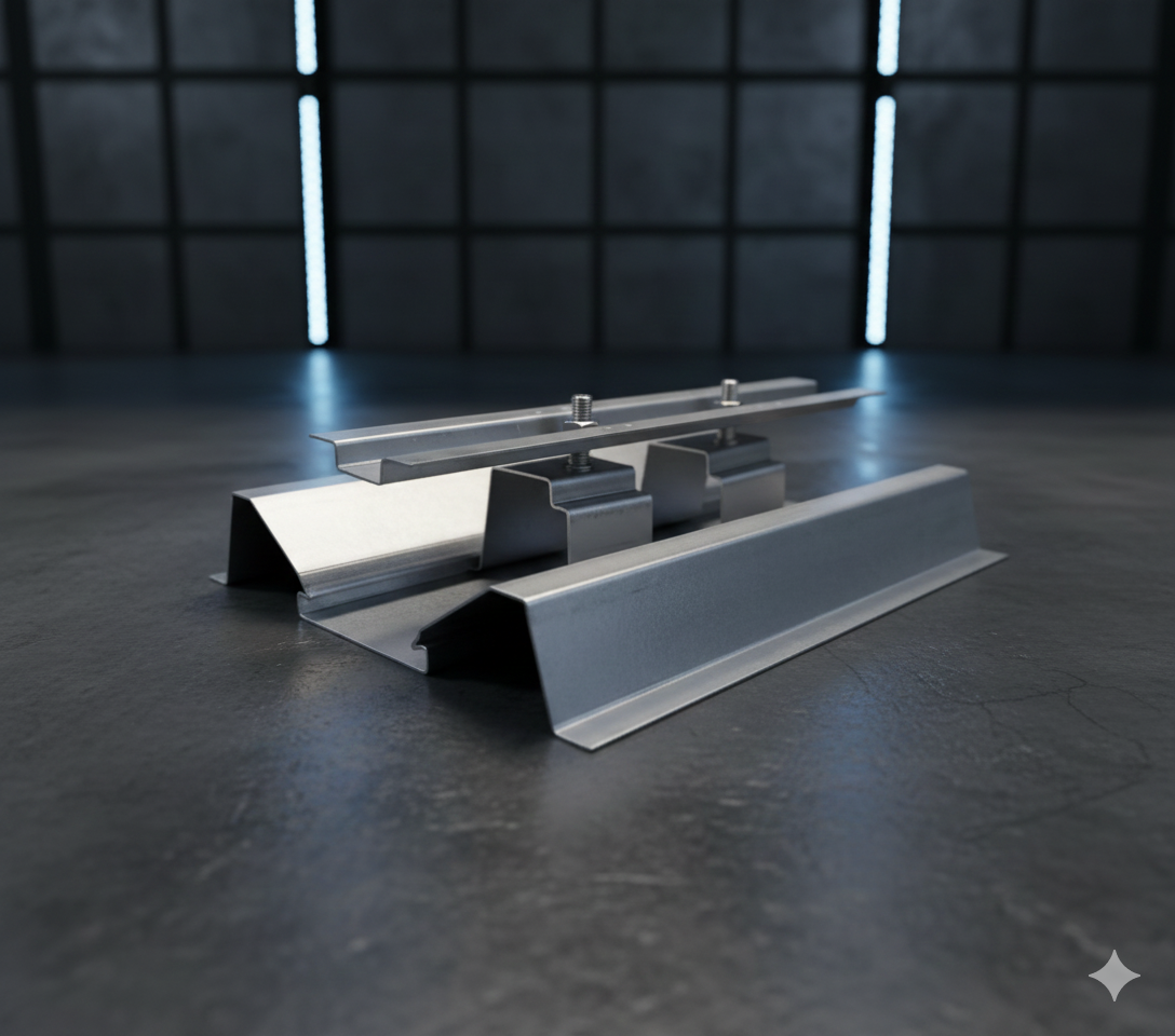 BIPV Corrugated Steel Roof Solar Mounting System