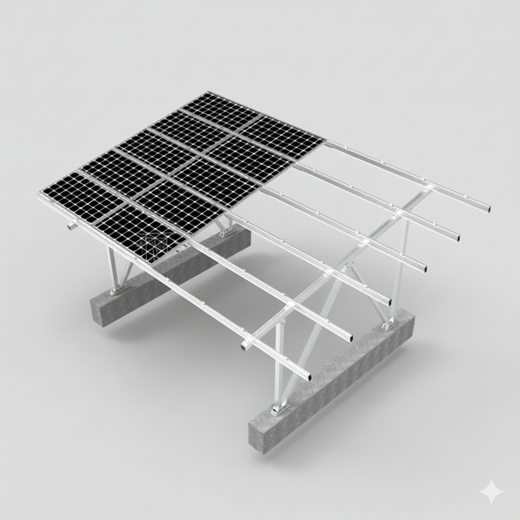 Adjustable Solar Panel Ground Rack Mounting System