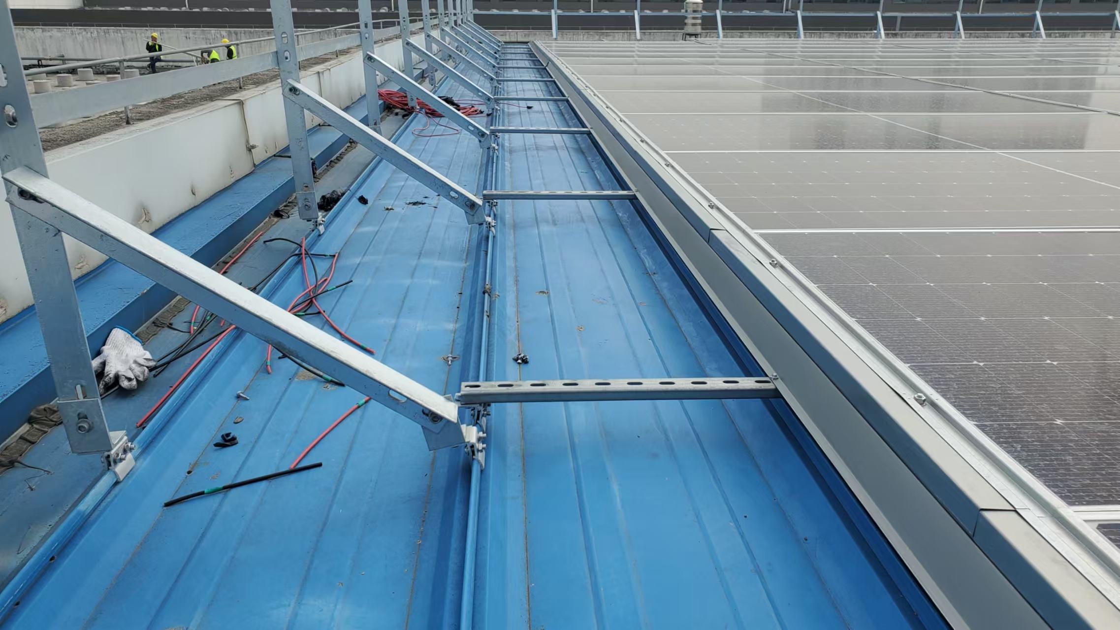 BIPV Corrugated Steel Roof Solar Mounting System